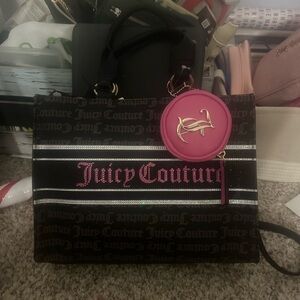 Juicy Couture Black and Pink Tote Bag